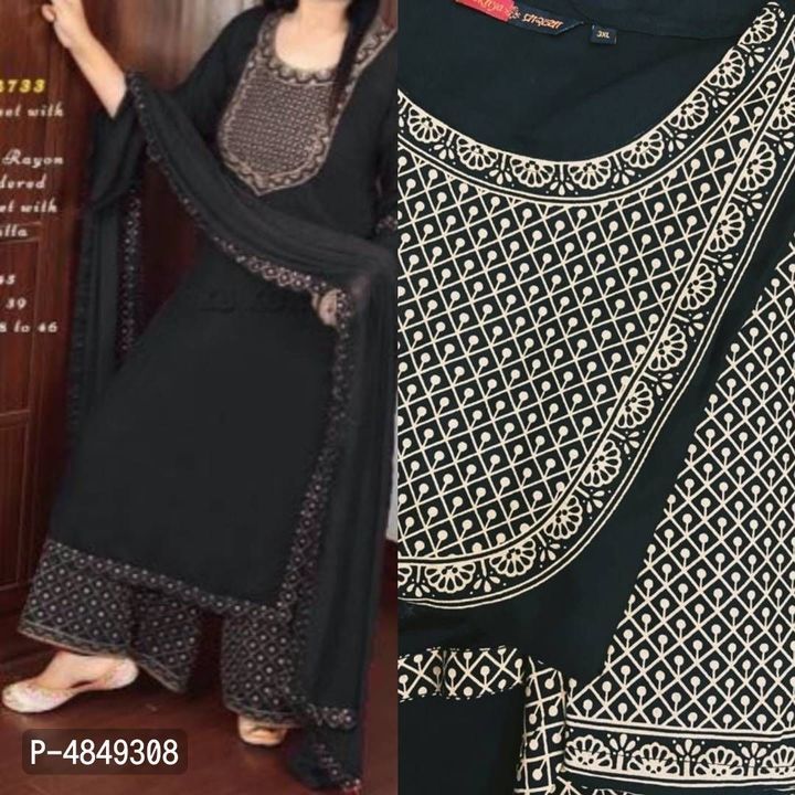 Kurti set kurti duppta and pant all size available uploaded by Adishri collection on 4/4/2021