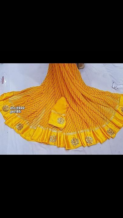 New launching
 najmeen chiffon satan patta fabric
 Jaipuri Barik bandej  designing
👉Original  uploaded by Bharti paridhaan  on 7/22/2020