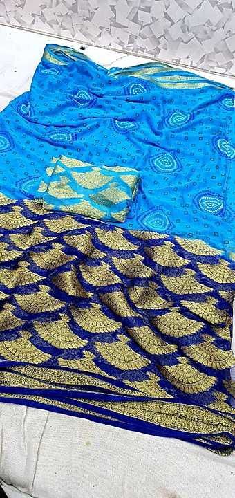 sale.sale.sale.🕉🕉 new Lunch 👨‍👧‍👦🕉🕉👉 pure najveen saree 👆👆👉 Jaipuri hand bhandej sare👉 a uploaded by business on 7/22/2020