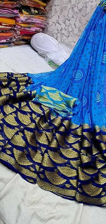 sale.sale.sale.🕉🕉 new Lunch 👨‍👧‍👦🕉🕉👉 pure najveen saree 👆👆👉 Jaipuri hand bhandej sare👉 a uploaded by business on 7/22/2020