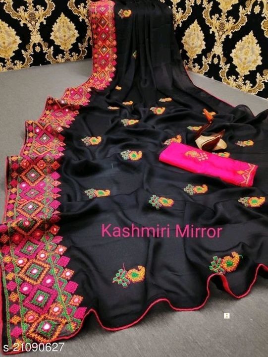 New stylish kashmiri sarees uploaded by Mubeena Wholesaler on 4/4/2021