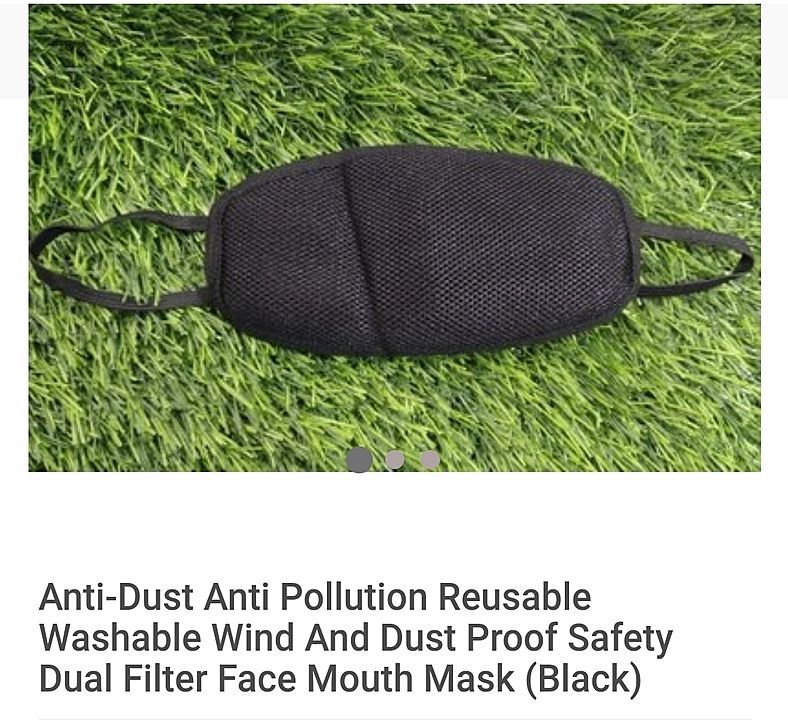 Anti-Dust Anti Pollution Reusable Washable Wind and Dust Proof Safety Dual Filter Face Mouth Mask  uploaded by Innovation 2020 on 7/22/2020