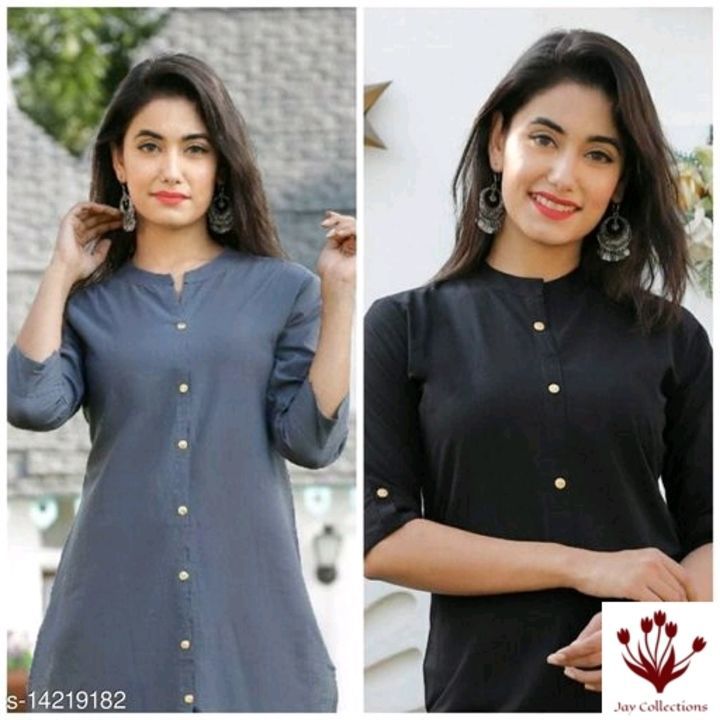 Post image Catalog Name:*Kashvi Ensemble Kurtis*
Fabric: Cotton
Sleeve Length: Three-Quarter Sleeves
Pattern: Solid
Combo of: Combo of 2
Sizes:
XL (Bust Size: 40 in, Size Length: 42 in) 
L (Bust Size: 38 in, Size Length: 42 in) 
XXL (Bust Size: 42 in, Size Length: 42 in) 
M (Bust Size: 36 in, Size Length: 42 in) 


Dispatch:1 Day

Price:- only for today 500/-(COMBO OFFER)
