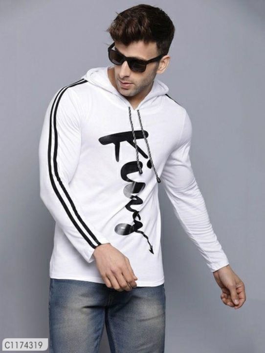 Cotton Printed Full Sleeves Hooded T-Shirt 
 uploaded by Fashion Boutiqe  on 4/5/2021