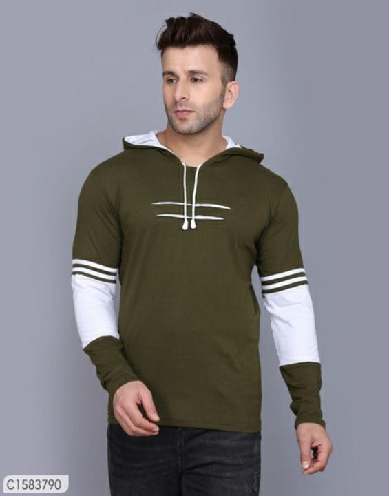 Cotton Solid Full Sleeves Hooded T-Shirt uploaded by Fashion Boutiqe  on 4/5/2021