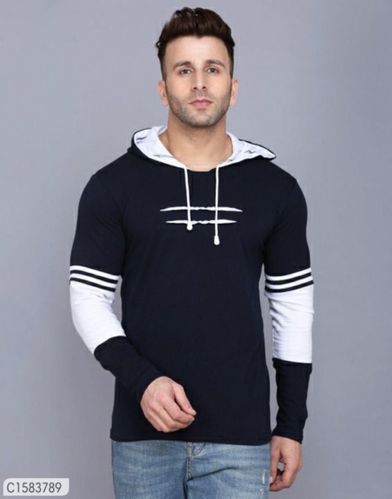 Cotton Solid Full Sleeves Hooded T-Shirt uploaded by Fashion Boutiqe  on 4/5/2021