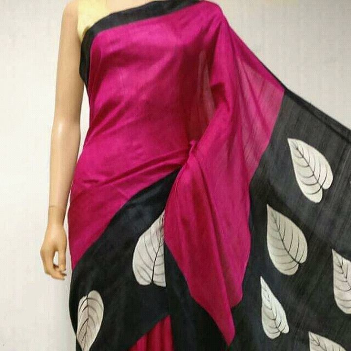 Pure silk with acid paint Saree with blouse pcs  uploaded by business on 7/22/2020
