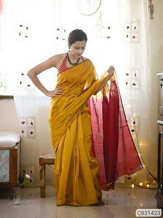 Handloom pure khadi soft Saree with blouse pcs  uploaded by business on 7/22/2020