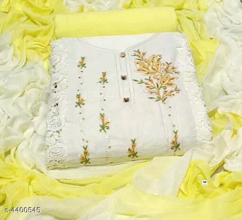 Soft Cotton Embroidered Dress materials  uploaded by business on 4/5/2021