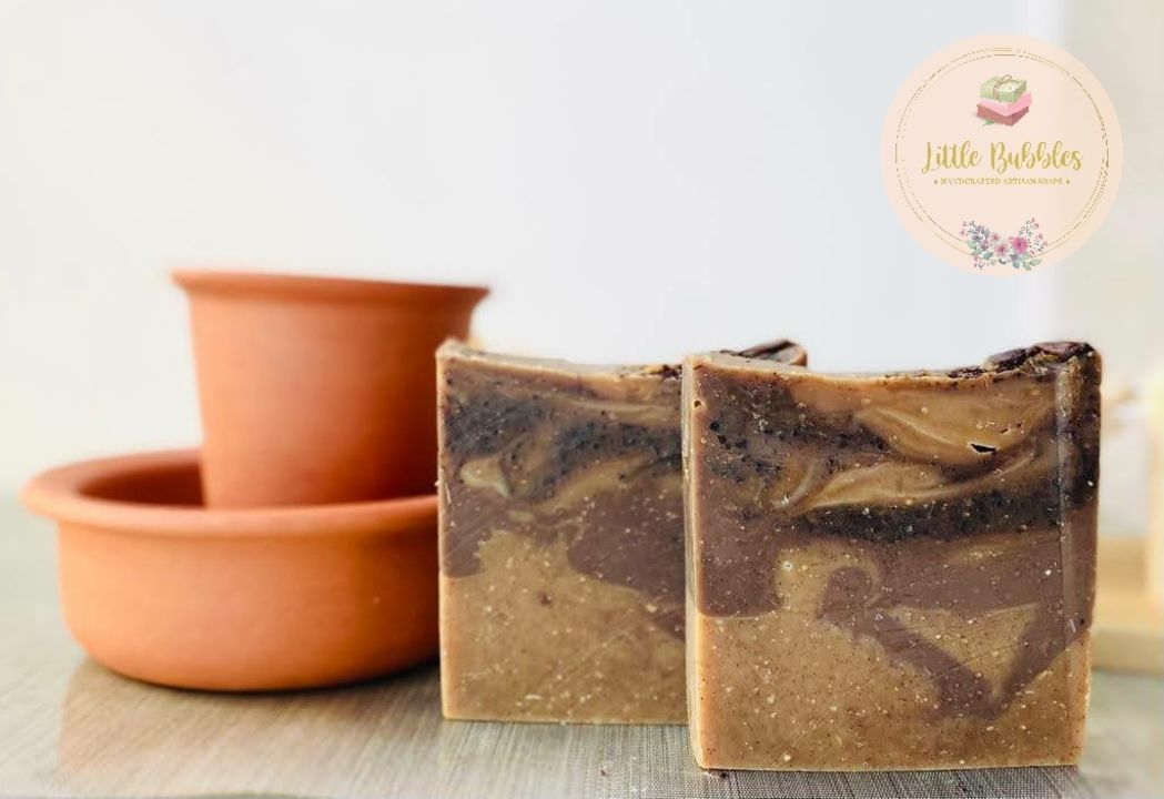 Coffee walnut scrub soap with Vanilla essential oil uploaded by Little bubbles on 4/5/2021