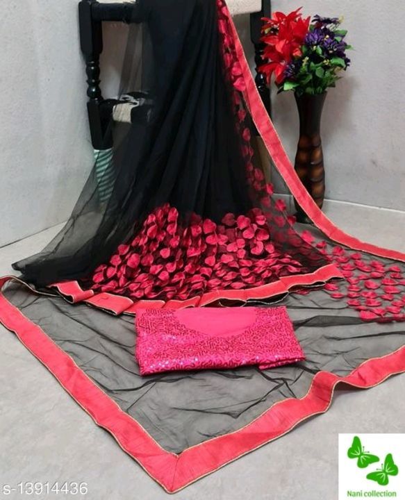 NET sarees uploaded by business on 4/6/2021