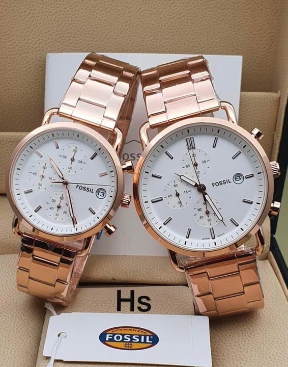❤Fossil couple chain belt watch❤ uploaded by Bhadra shrre t shirt hub on 4/6/2021