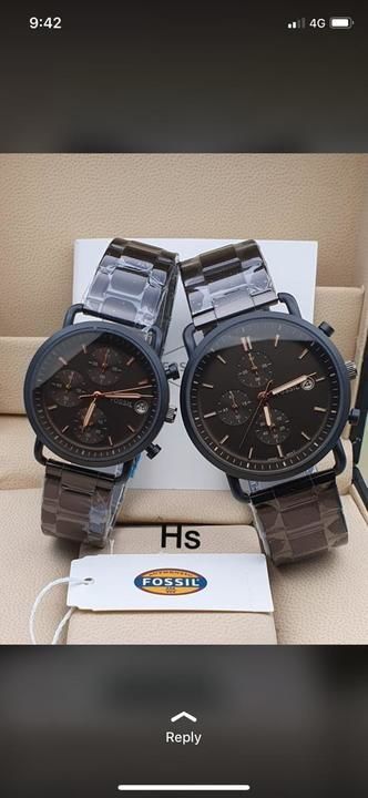 ❤Fossil couple chain belt watch❤ uploaded by Bhadra shrre t shirt hub on 4/6/2021