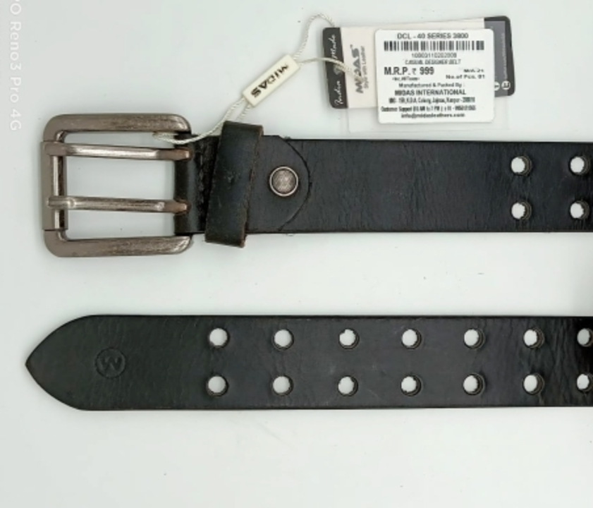 Midas high quality leather belt double punch uploaded by business on 4/6/2021
