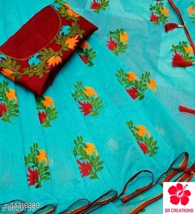 Chanderi cotton saree uploaded by business on 4/6/2021