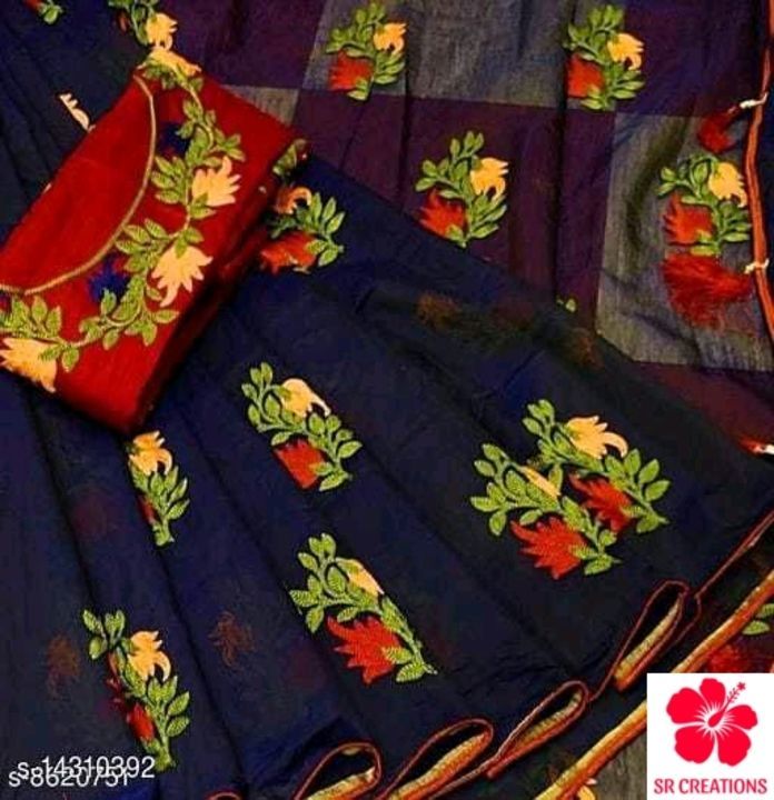 Chanderi cotton saree uploaded by business on 4/6/2021