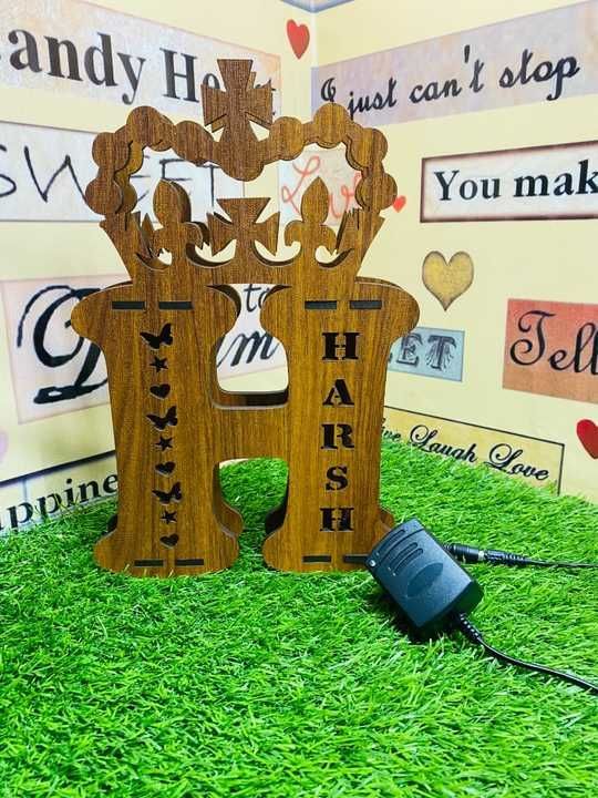 Wooden cutout Name lamp uploaded by Y.a.r.o traders  on 4/6/2021