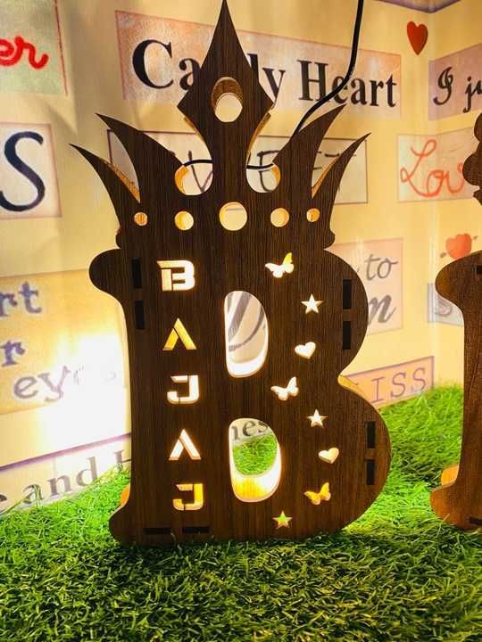 Wooden cutout Name lamp uploaded by Y.a.r.o traders  on 4/6/2021