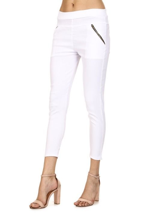 Slim fit Jeggings Ankle Length Stretchable White uploaded by business on 4/6/2021