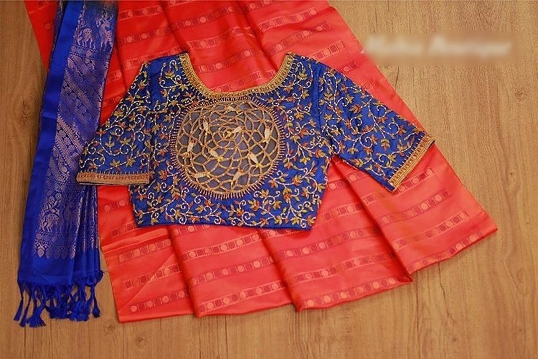 Readymade blouse and saree combo for bridal uploaded by Traditional Trends 🎀 on 7/23/2020
