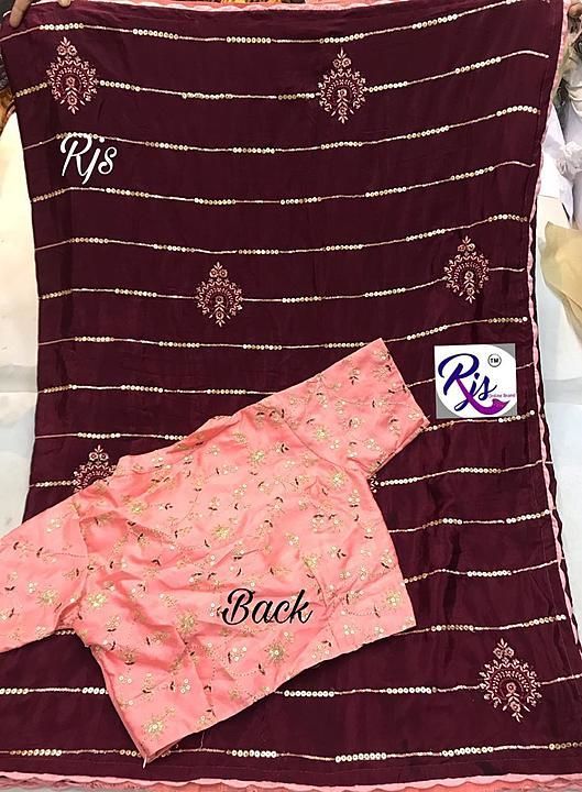 Party wear stiched blouse and saree uploaded by Traditional Trends 🎀 on 7/23/2020