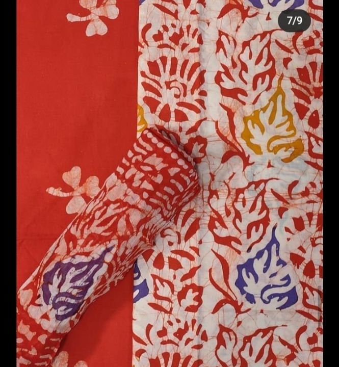 Batik cotton suit shiffon dupatta uploaded by business on 4/6/2021