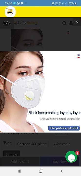 N95 Anti Pollution Protection face Mask & Respirator(with N95 filter) Random colour  uploaded by Innovation 2020 on 7/23/2020