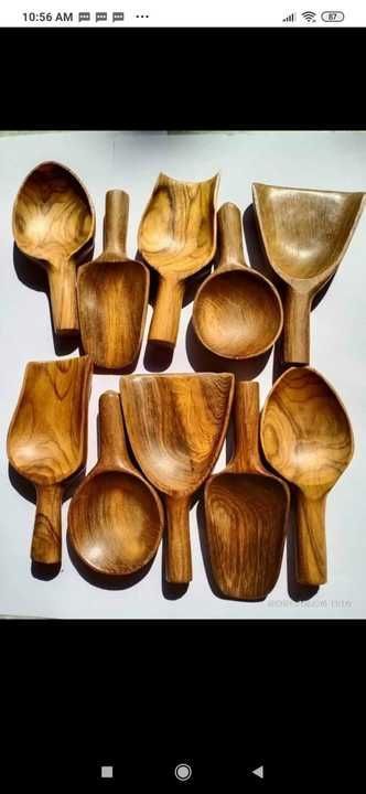 Wooden mini scoop set/ wooden tiny scoops uploaded by Wooden handi craft on 4/7/2021