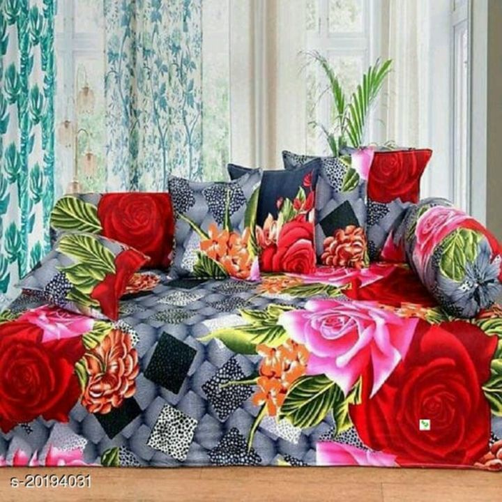 Post image 425rs, free shipping Cash on delivery 
W. 8874403308 only msg orders 

Elite Classy Diwan Sets

Bedsheet Fabric: Polycotton
Bolster Cover Fabric: Polycotton
Cushion Cover Fabric: Polycotton
No. of Bedsheets: 1
No. of Bolster Covers: 2
No. of Cushion Covers: 5
Thread Count: 220
Print or Pattern Type: 3d Printed
Multipack: 1
Sizes: 
Free Size (Bedsheet Length Size: 90 in, Bedsheet Width Size: 30 in, Bolster Cover Length Size: 28 in, Bolster Cover Width Size: 14 in, Cushion Cover Length Size: 16 in, Cushion Cover Width Size: 16 in) 

Dispatch: 2-3 Days