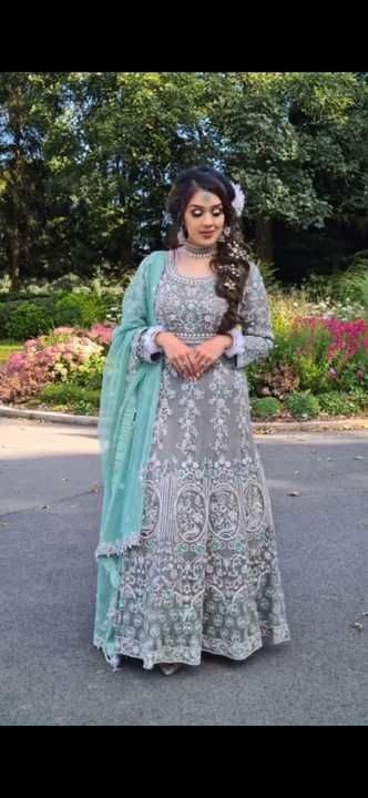 ANARKALI WITH FULL HAND AND ZARDOZI WORK uploaded by business on 4/7/2021