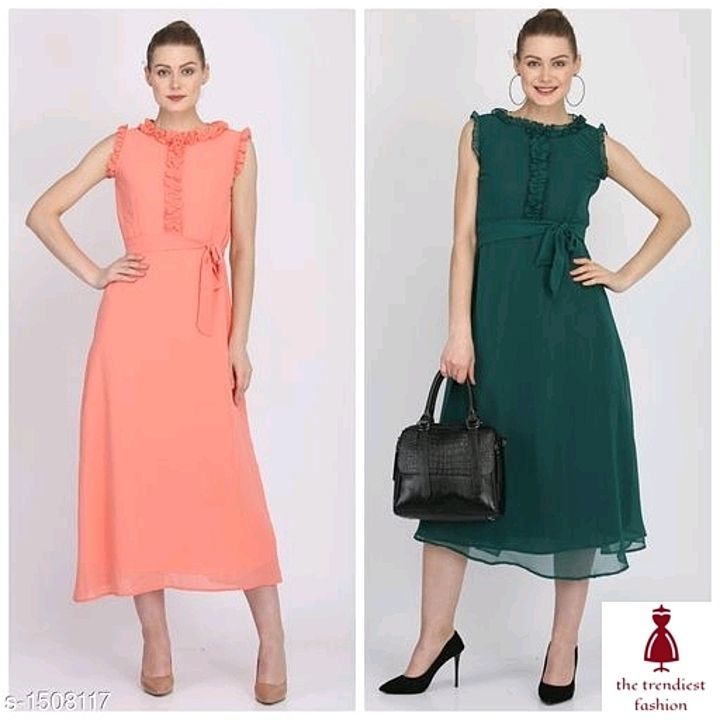 beautiful knee dress (combo pack of 2) uploaded by business on 7/23/2020