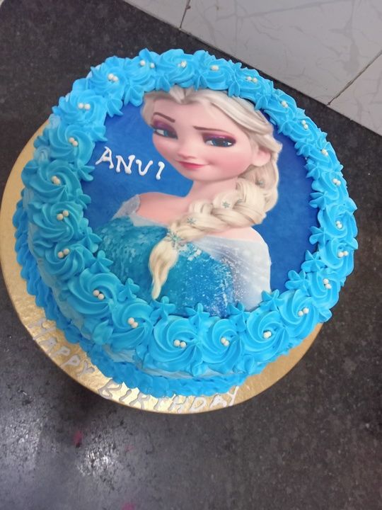 Elsa print cake uploaded by business on 4/7/2021
