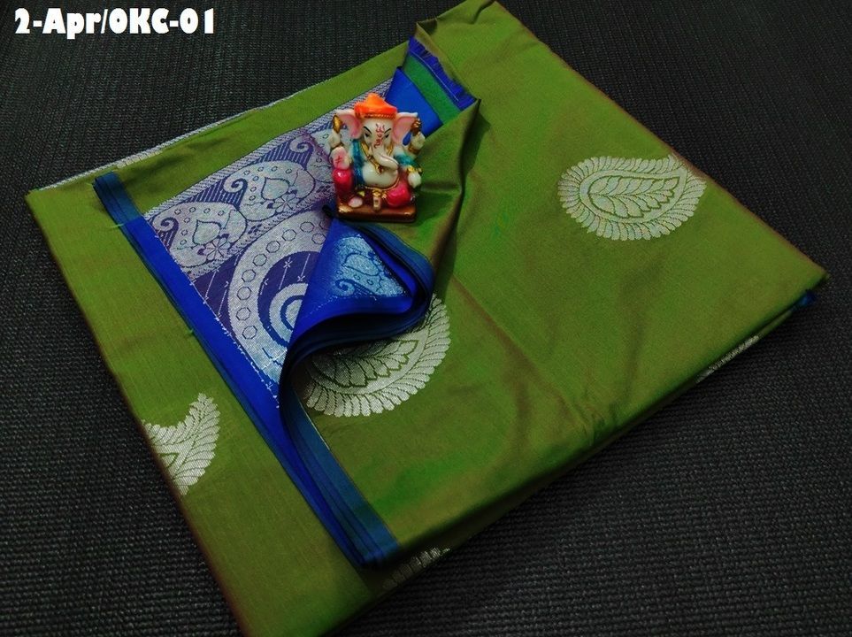 Post image *🍎 Kanchipuram soft silk sarees🍎*

Semi soft silk fabric

Kanchi pattern rich contrast pallu with contrast plain blouse

Double warp weaving

Butta work

Feels like feather

*Special price: 970+$*
