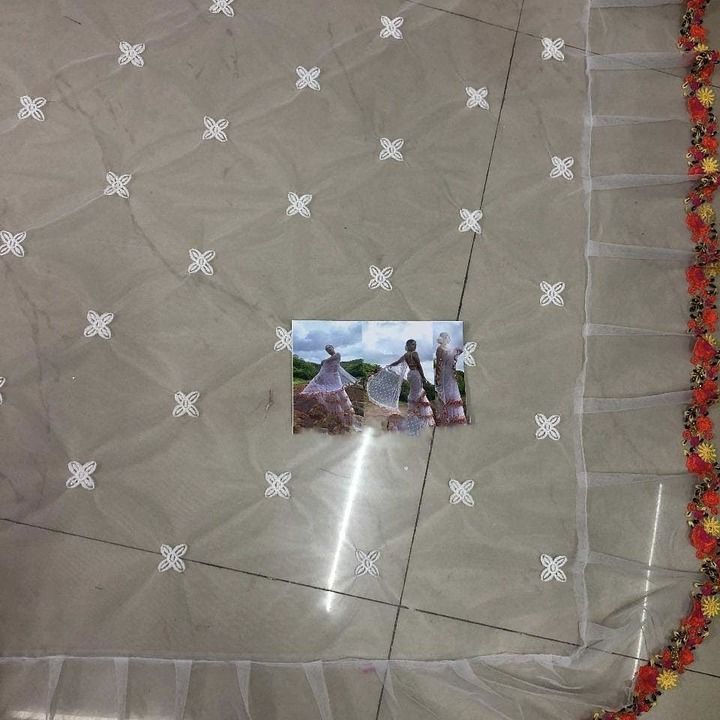 Embroidery saree uploaded by business on 4/8/2021
