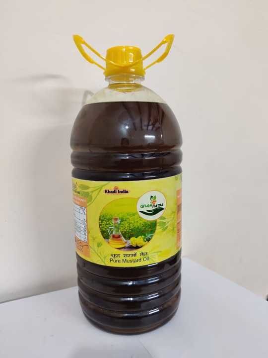 5 litre pure mustard oil uploaded by Shree balaji gramin udyam on 4/8/2021