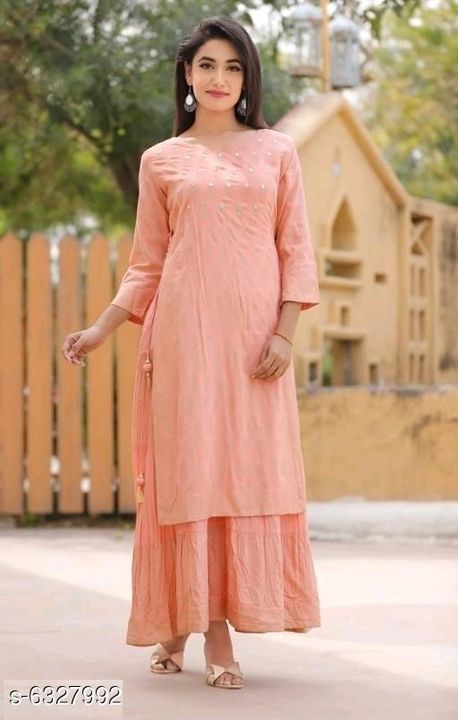 Post image Attractive Women's Double Layered Kurti

Fabric: Rayon Slub
Sleeve Length: Three-Quarter Sleeves
Pattern: Printed
Description : Double-Layered Kurtis
Multipack: Pack of 1
Price-650
Sizes:
XL (Bust Size: 42 in, Length Size: 52 in) 
L (Bust Size: 40 in, Length Size: 52 in) 
XXL (Bust Size: 44 in, Length Size: 52 in) 
M (Bust Size: 38 in, Length Size: 52 in)
Dispatch: 1 Day