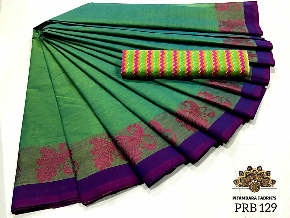 Beautiful Pure cotton saree uploaded by Pitambara fabric  on 7/23/2020