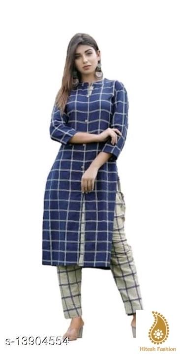 Cotton kurta with pant set  uploaded by business on 4/8/2021