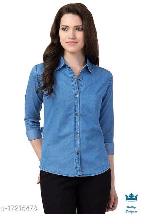 Classy Glamorous Women Shirts

Fabric: Denim
Sleeve Length: Three-Quarter Sleeves
Pattern: Solid
Mul uploaded by Wholesaler enterprise on 4/8/2021