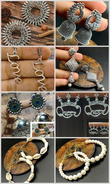 8 pair Earings combo... All are big Earings  uploaded by Amrutam imitation  on 4/8/2021