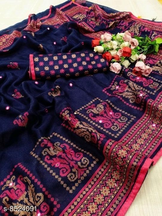 Alisha Alluring Sarees

Saree Fabric: Linen
Blouse: Running Blouse
Blouse Fabric: Linen
Pattern: Pri uploaded by Saree on 4/8/2021