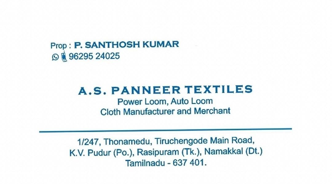 A.S.Panneer textiles