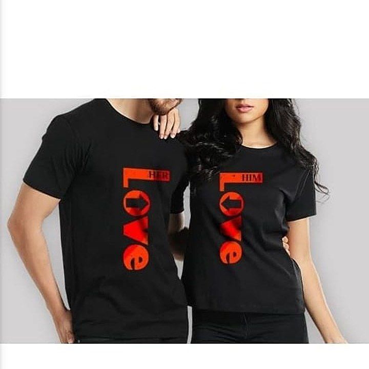 100%Cotton round neck couple t shirt  uploaded by business on 5/19/2020