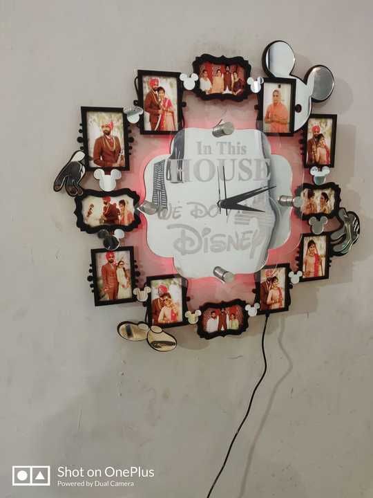 Customized glass clock uploaded by business on 4/9/2021