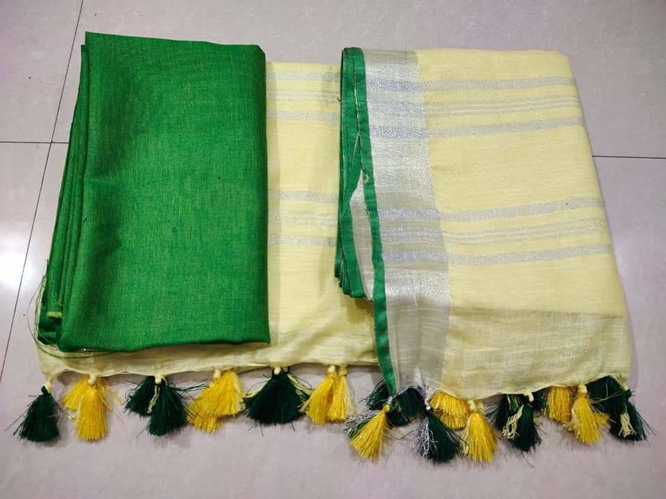 Cotton slub Saree uploaded by business on 4/9/2021