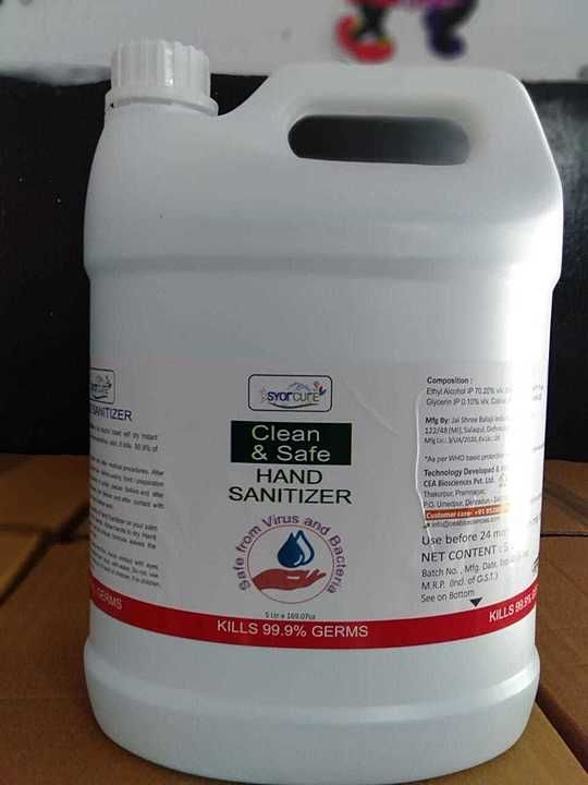 Hand sanitizer ethyl alcohol 70.2% uploaded by business on 5/19/2020