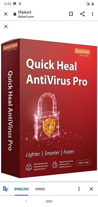 Post image Quick heal pro antivirus 3 user