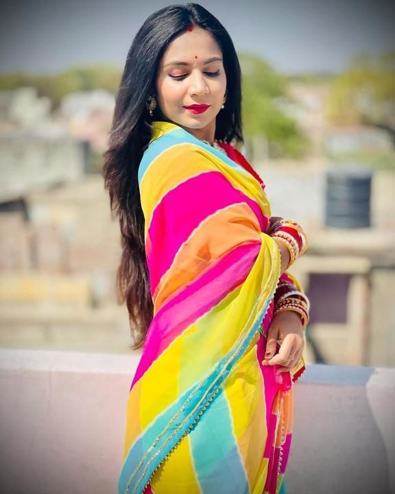 *Multi color Lehriya*🌈

New Collection of Traditional Lahariya Saree 

GEORGETTE fabric 
Lehriya Hi uploaded by business on 4/10/2021