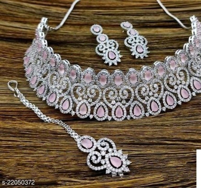 Cz diamond necklace set uploaded by business on 4/10/2021