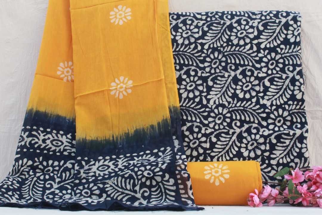 HANDBLOCK 💯 COTTON SUIT WITH DUPPATA  uploaded by LALIT Textile on 4/10/2021